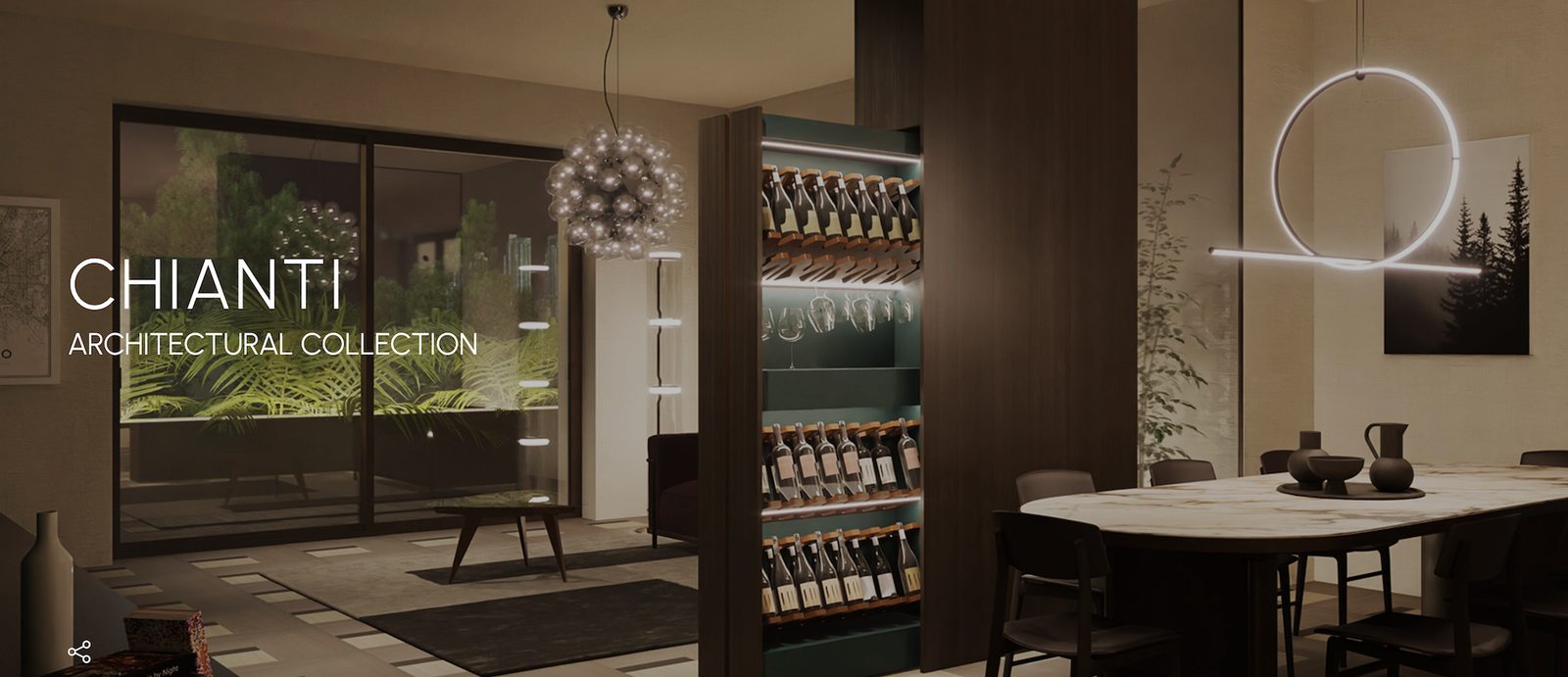 Smart Interiors — parete a scomparsa e cantinetta