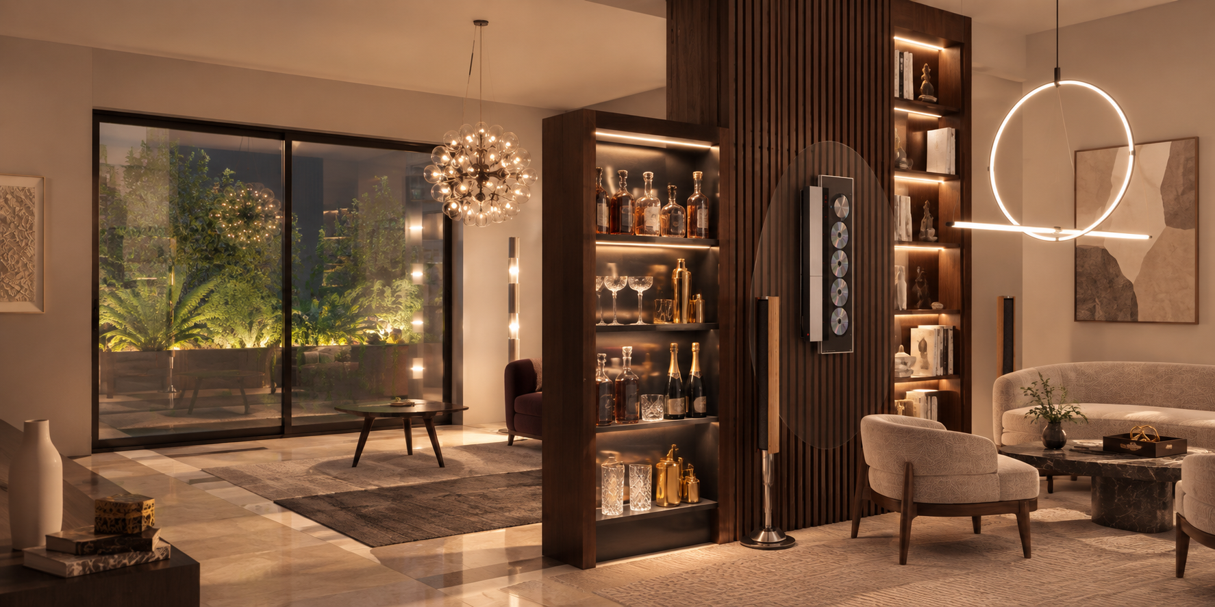 Smart Interiors — parete a scomparsa e cantinetta
